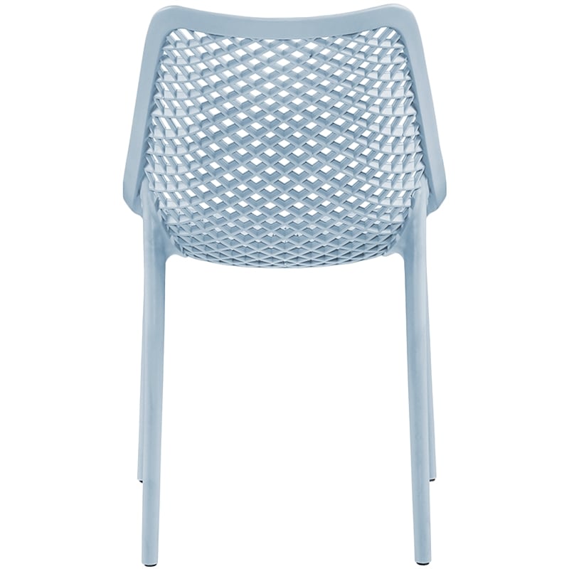 Meridian Furniture Mykonos Sky Blue Outdoor Patio Dining Chair (Set of 4)