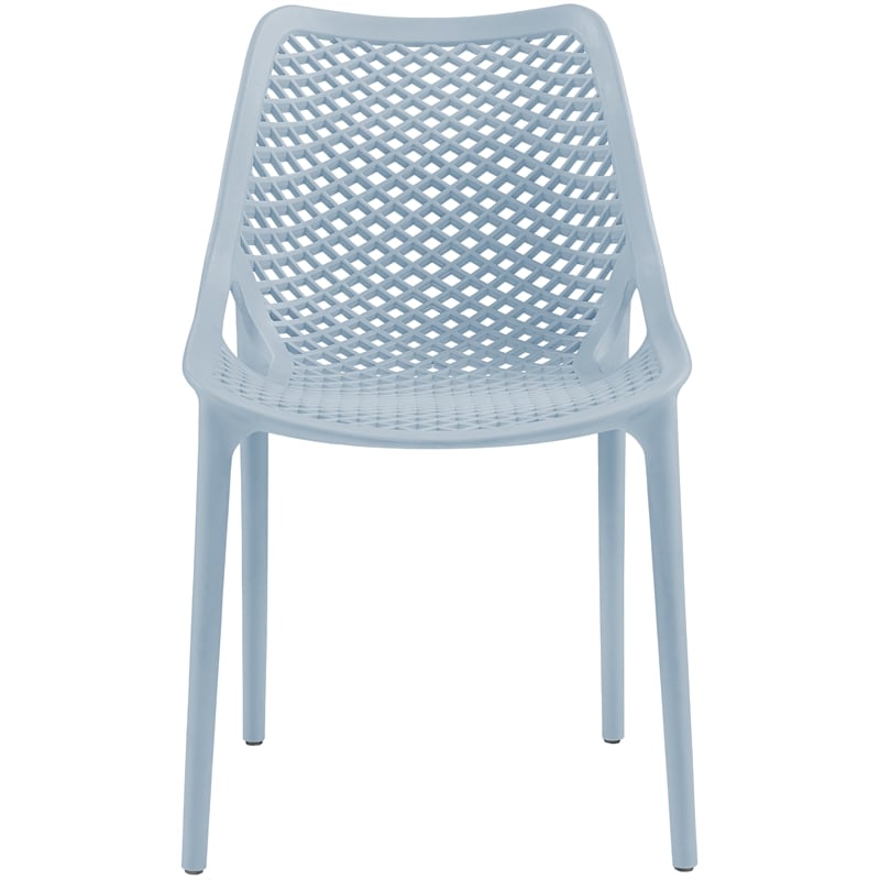 Meridian Furniture Mykonos Sky Blue Outdoor Patio Dining Chair (Set of 4)