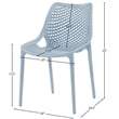 Meridian Furniture Mykonos Sky Blue Outdoor Patio Dining Chair (Set of 4)
