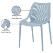 Meridian Furniture Mykonos Sky Blue Outdoor Patio Dining Chair (Set of 4)