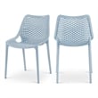 Meridian Furniture Mykonos Sky Blue Outdoor Patio Dining Chair (Set of 4)