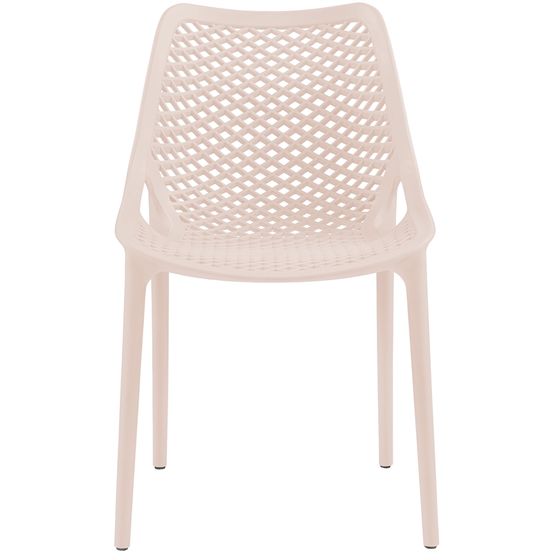 Meridian Furniture Mykonos Pink Outdoor Patio Dining Chair (Set of 4)