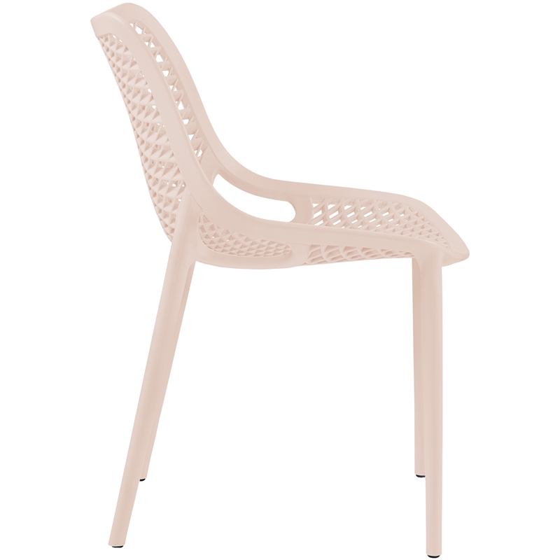 Meridian Furniture Mykonos Pink Outdoor Patio Dining Chair (Set of 4)