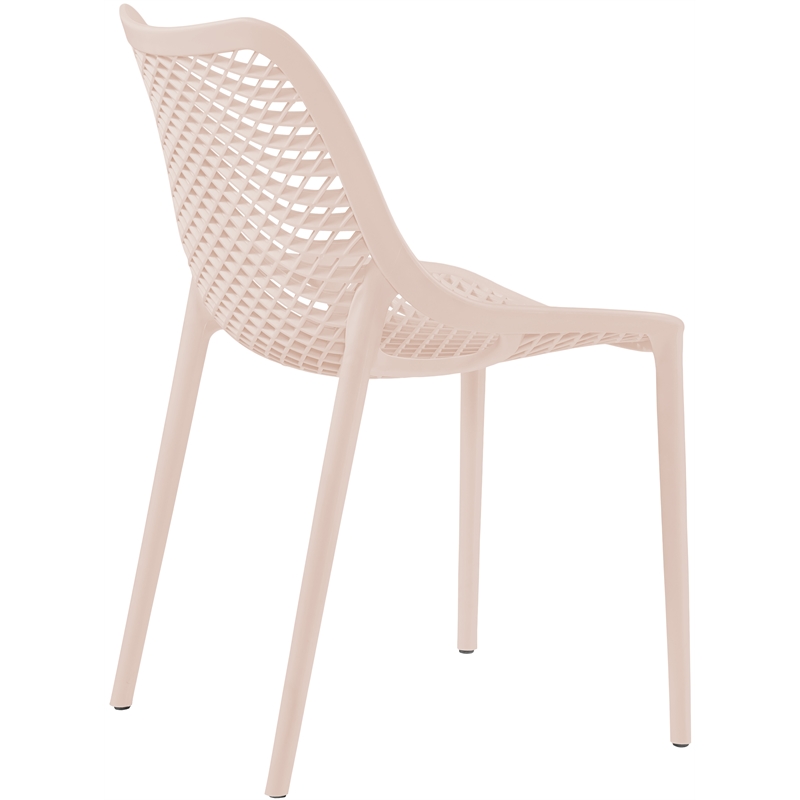 Meridian Furniture Mykonos Pink Outdoor Patio Dining Chair (Set of 4)