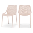 Meridian Furniture Mykonos Pink Outdoor Patio Dining Chair (Set of 4)