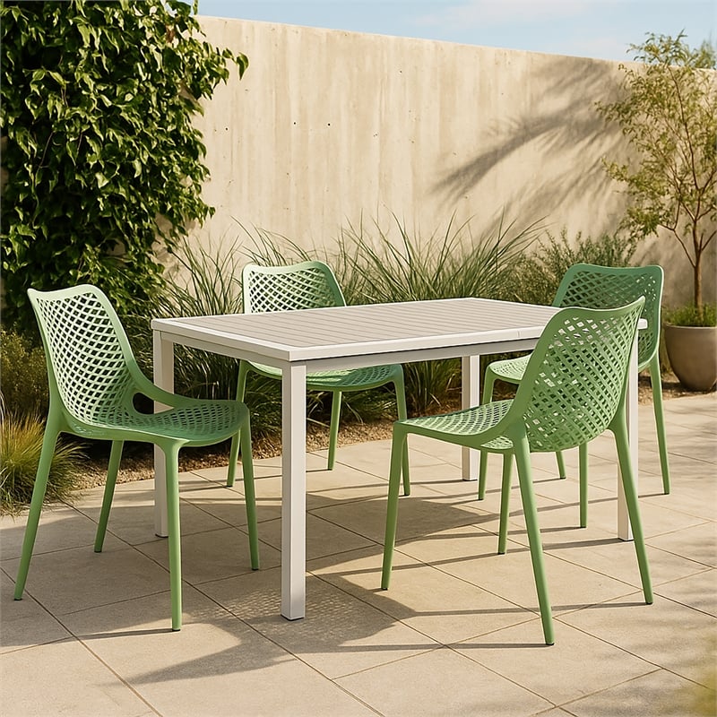 Meridian Furniture Mykonos Mint Outdoor Patio Dining Chair (Set of 4)
