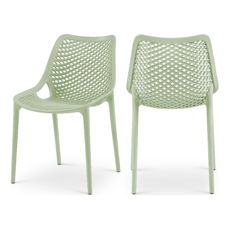 Meridian Furniture Mykonos Mint Outdoor Patio Dining Chair (Set of 4)
