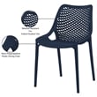 Meridian Furniture Mykonos Navy Outdoor Patio Dining Chair (Set of 4)