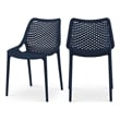 Meridian Furniture Mykonos Navy Outdoor Patio Dining Chair (Set of 4)