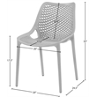 Meridian Furniture Mykonos Grey Outdoor Patio Dining Chair (Set of 4)