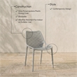 Meridian Furniture Mykonos Grey Outdoor Patio Dining Chair (Set of 4)