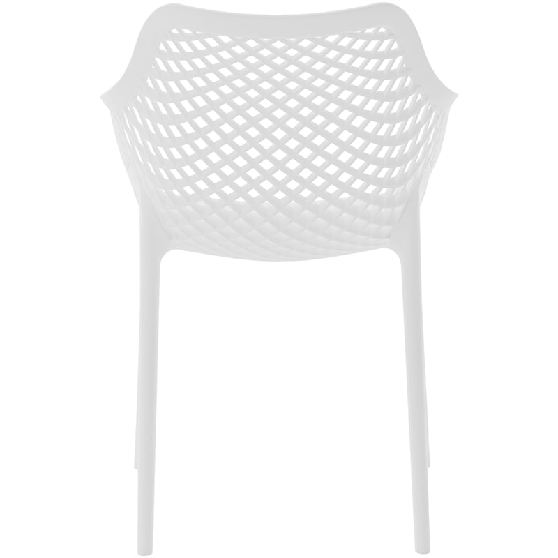 Meridian Furniture Mykonos White Outdoor Patio Dining Chair (Set of 4)