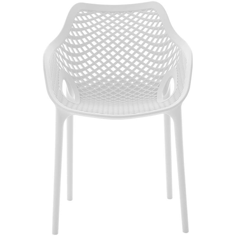 Meridian Furniture Mykonos White Outdoor Patio Dining Chair (Set of 4)