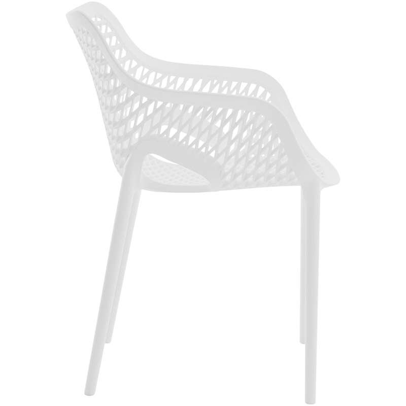 Meridian Furniture Mykonos White Outdoor Patio Dining Chair (Set of 4)