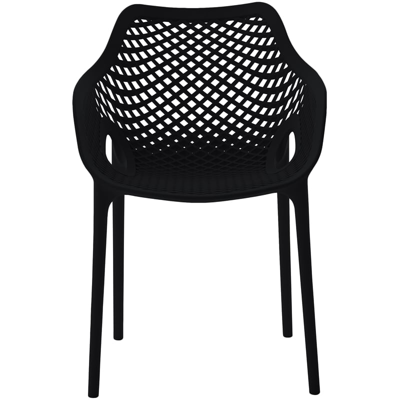 Meridian Furniture Mykonos Black Outdoor Patio Dining Chair (Set of 4)