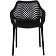Meridian Furniture Mykonos Black Outdoor Patio Dining Chair (Set of 4)