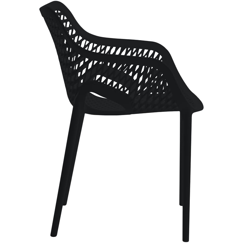 Meridian Furniture Mykonos Black Outdoor Patio Dining Chair (Set of 4)