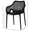 Meridian Furniture Mykonos Black Outdoor Patio Dining Chair (Set of 4)