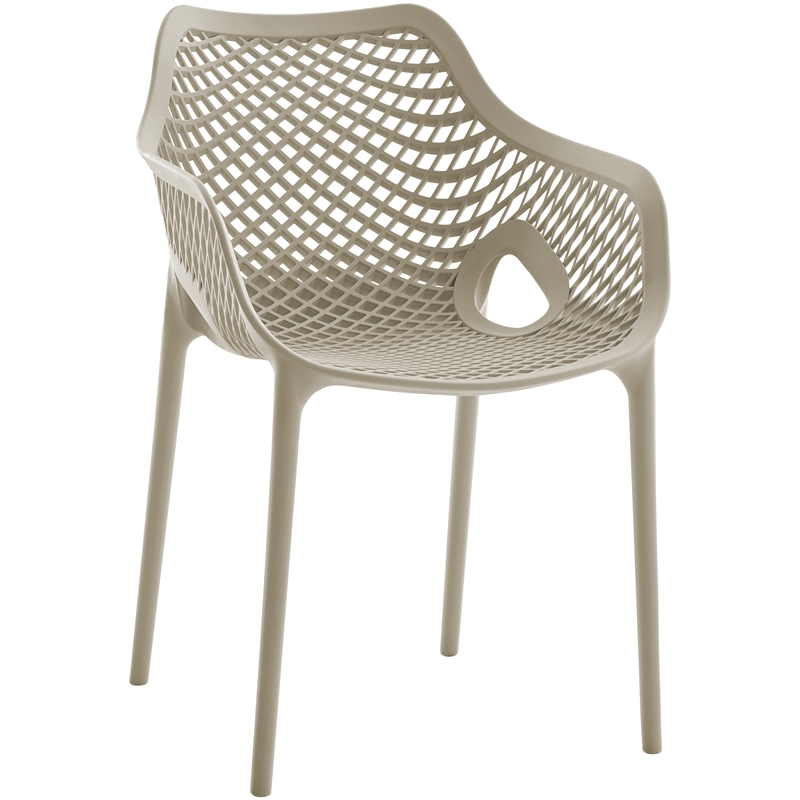 Meridian Furniture Mykonos Taupe Outdoor Patio Dining Chair (Set of 4)