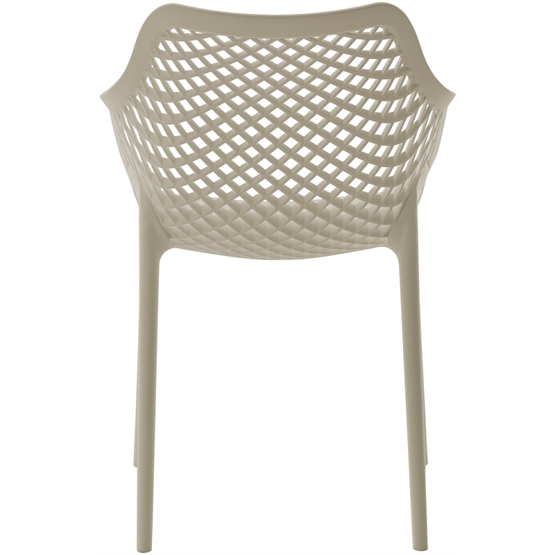 Meridian Furniture Mykonos Taupe Outdoor Patio Dining Chair (Set of 4)