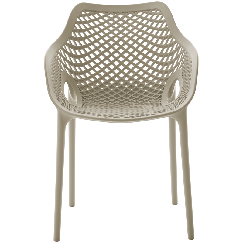 Meridian Furniture Mykonos Taupe Outdoor Patio Dining Chair (Set of 4)