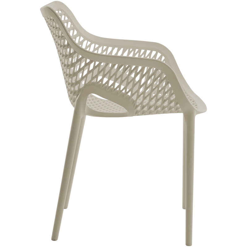 Meridian Furniture Mykonos Taupe Outdoor Patio Dining Chair (Set of 4)