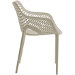 Meridian Furniture Mykonos Taupe Outdoor Patio Dining Chair (Set of 4)