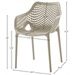 Meridian Furniture Mykonos Taupe Outdoor Patio Dining Chair (Set of 4)