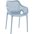 Meridian Furniture Mykonos Sky Blue Outdoor Patio Dining Chair (Set of 4)