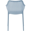Meridian Furniture Mykonos Sky Blue Outdoor Patio Dining Chair (Set of 4)