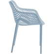 Meridian Furniture Mykonos Sky Blue Outdoor Patio Dining Chair (Set of 4)