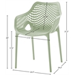 Meridian Furniture Mykonos Mint Outdoor Patio Dining Chair (Set of 4)