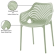Meridian Furniture Mykonos Mint Outdoor Patio Dining Chair (Set of 4)