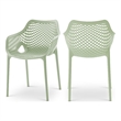 Meridian Furniture Mykonos Mint Outdoor Patio Dining Chair (Set of 4)
