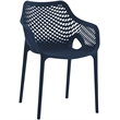 Meridian Furniture Mykonos Navy Outdoor Patio Dining Chair (Set of 4)