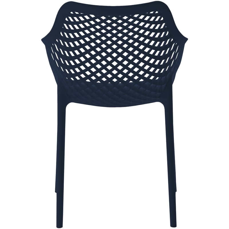 Meridian Furniture Mykonos Navy Outdoor Patio Dining Chair (Set of 4)