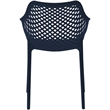 Meridian Furniture Mykonos Navy Outdoor Patio Dining Chair (Set of 4)