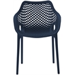 Meridian Furniture Mykonos Navy Outdoor Patio Dining Chair (Set of 4)