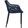 Meridian Furniture Mykonos Navy Outdoor Patio Dining Chair (Set of 4)