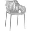 Meridian Furniture Mykonos Grey Outdoor Patio Dining Chair (Set of 4)