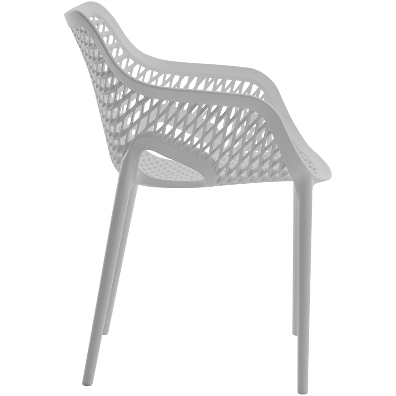 Meridian Furniture Mykonos Grey Outdoor Patio Dining Chair (Set of 4)