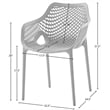 Meridian Furniture Mykonos Grey Outdoor Patio Dining Chair (Set of 4)