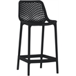 Meridian Furniture Mykonos Black Outdoor Patio Stool (Set of 4)