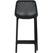 Meridian Furniture Mykonos Black Outdoor Patio Stool (Set of 4)