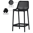 Meridian Furniture Mykonos Black Outdoor Patio Stool (Set of 4)