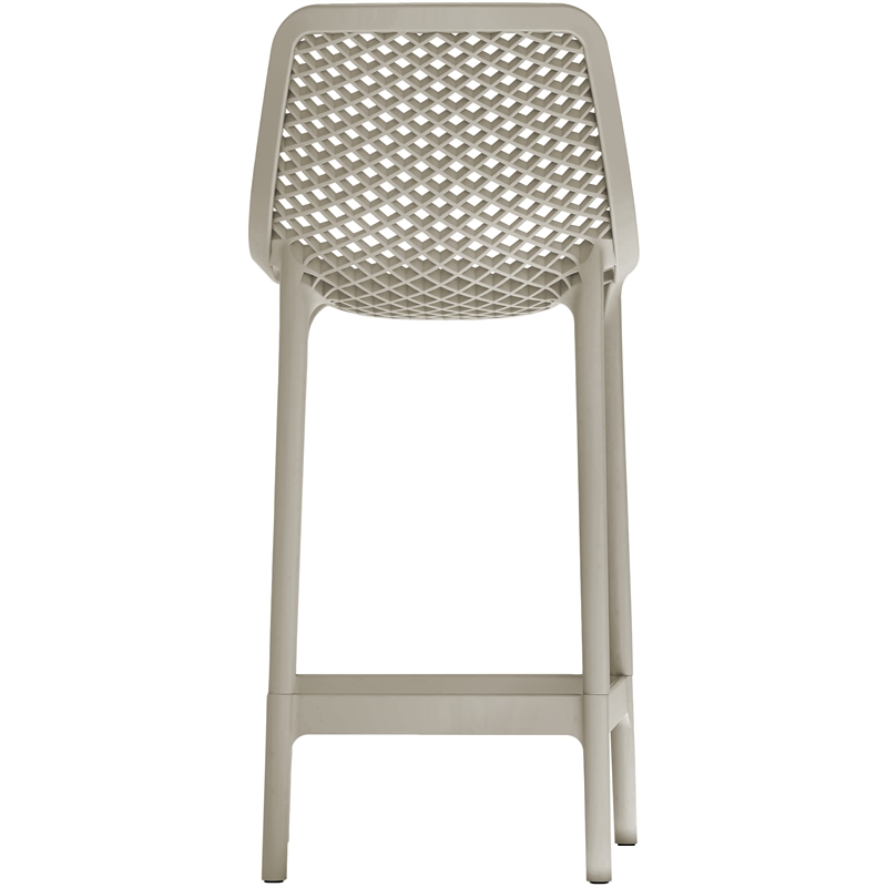Meridian Furniture Mykonos Taupe Outdoor Patio Stool (Set of 4)