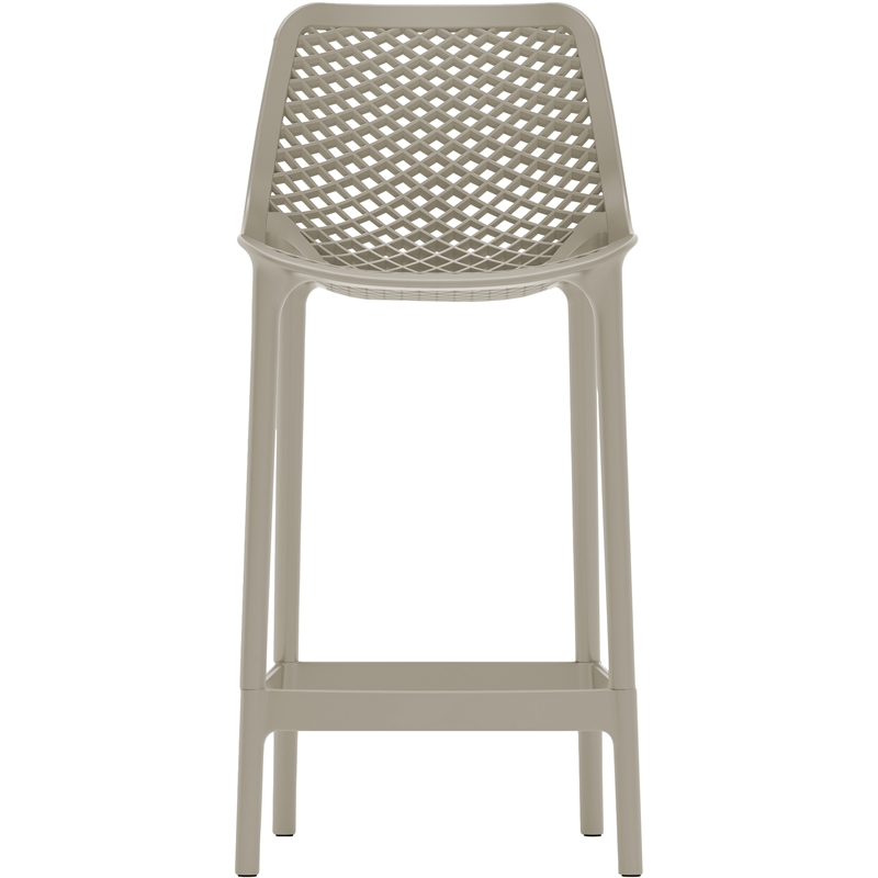 Meridian Furniture Mykonos Taupe Outdoor Patio Stool (Set of 4)