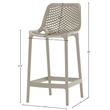Meridian Furniture Mykonos Taupe Outdoor Patio Stool (Set of 4)