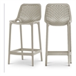 Meridian Furniture Mykonos Taupe Outdoor Patio Stool (Set of 4)