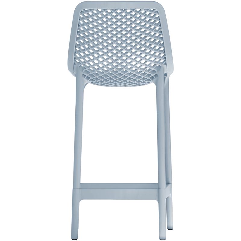 Meridian Furniture Mykonos Sky Blue Outdoor Patio Stool (Set of 4)